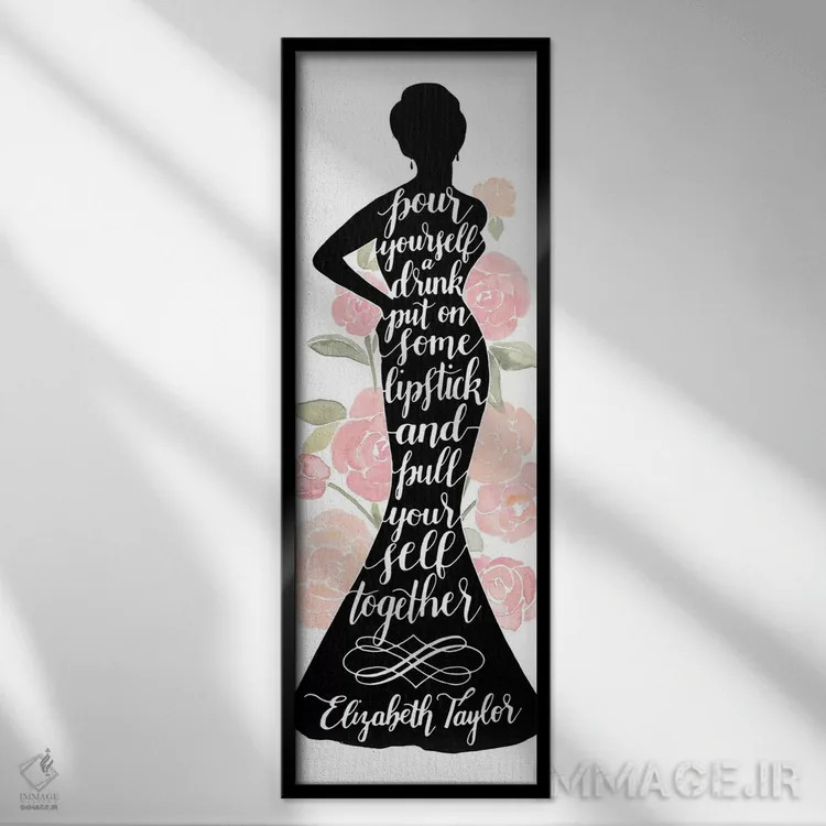 تابلو دکوراتیو زن شاخص ۲ اثر گریس پاپ - نمای قابدار مشکی