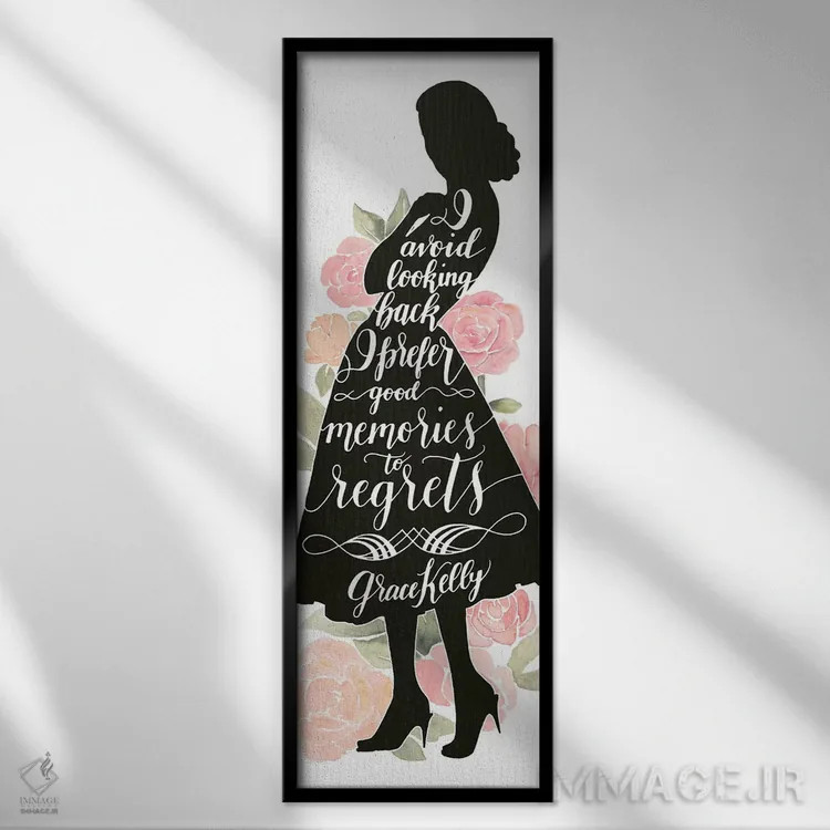 تابلو دکوراتیو زن شاخص ۴ اثر گریس پاپ - نمای قابدار مشکی