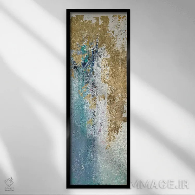 تابلو دکوراتیو ت幻 طلایی اثر پاتریشیا پینتو - نمای قابدار مشکی