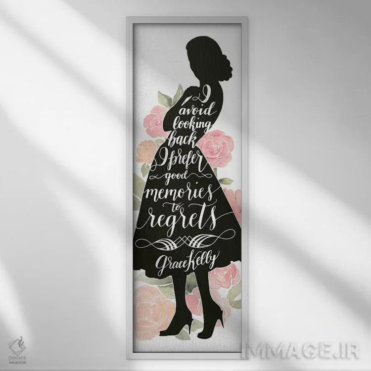 تابلو دکوراتیو زن شاخص ۴ اثر گریس پاپ - نمای قابدار سفید