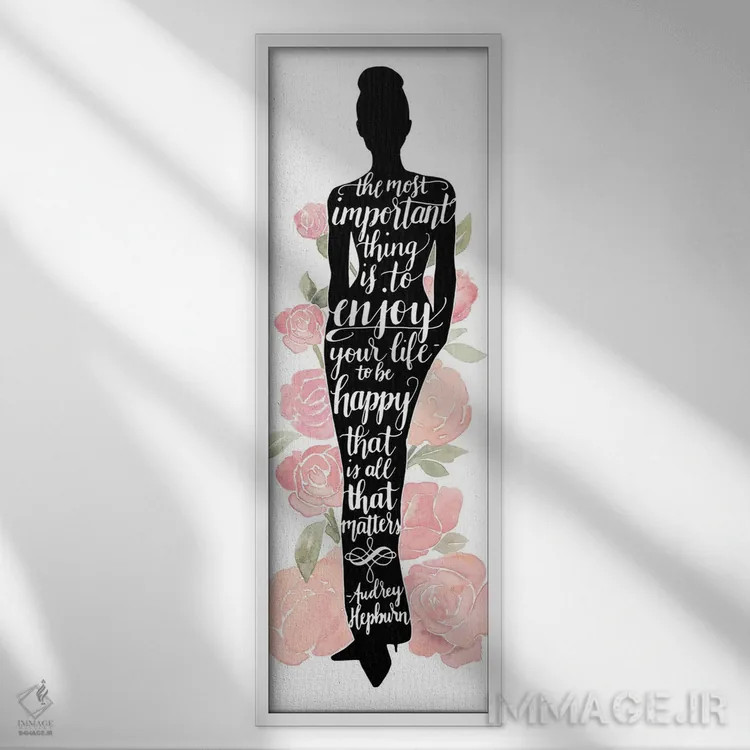 تابلو دکوراتیو زن شاخص ۳ اثر گریس پاپ - نمای قابدار سفید