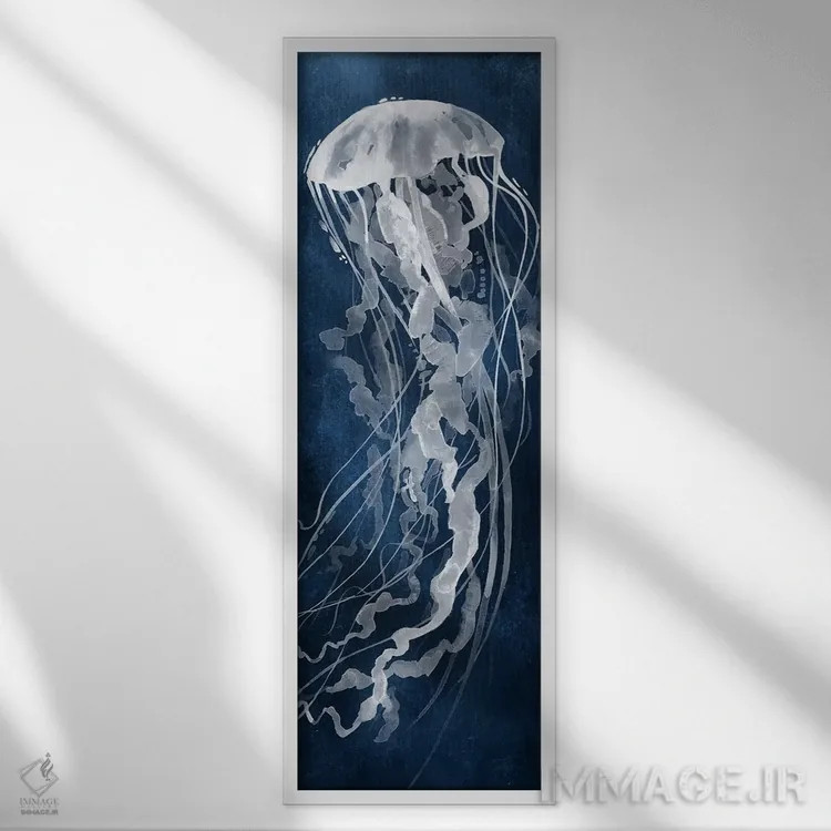 تابلو دکوراتیو زیر تکان II اثر گریس پاپ - نمای قابدار سفید