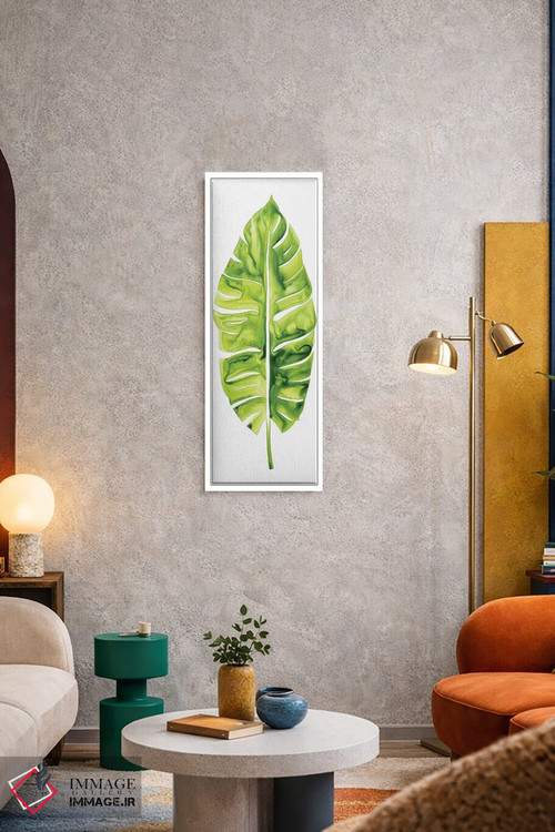 تابلو دکوراتیو مطالعه برگ موز I اثر گریس پاپ - D1W