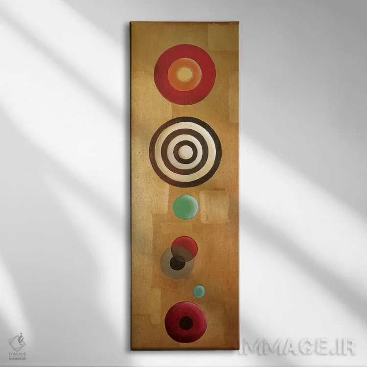 تابلو دکوراتیو دایره ها ۱ اثر پاتریشیا پینتو - نمای روبهرو روی دیوار