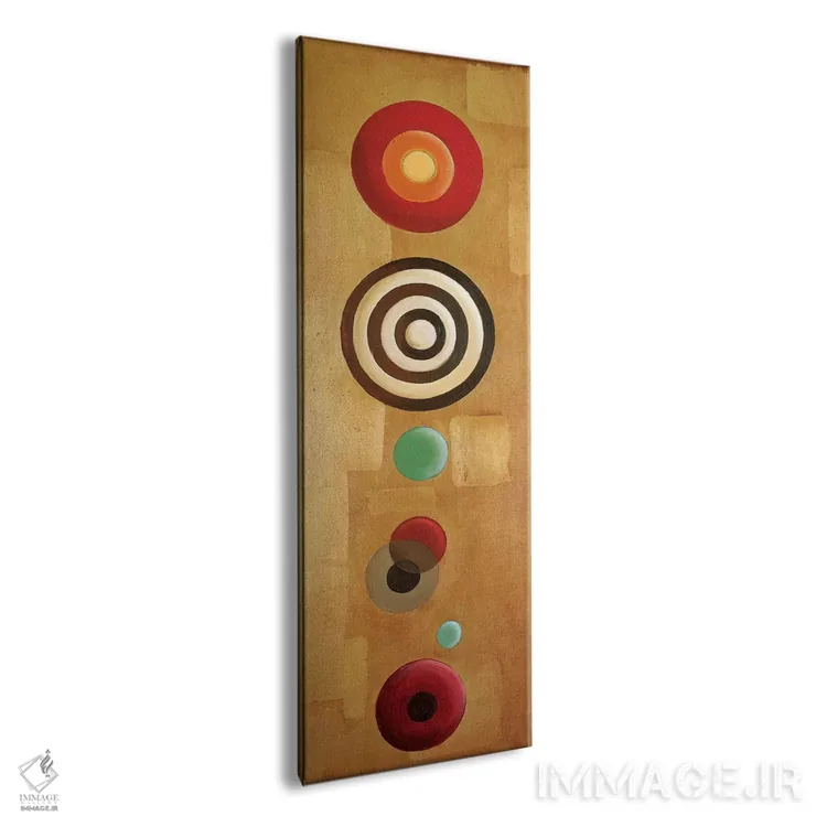 تابلو دکوراتیو دایره ها ۱ اثر پاتریشیا پینتو - نمای پرسپکتیو محصول