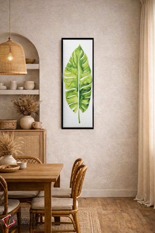 تابلو دکوراتیو مطالعه برگ موز I اثر گریس پاپ - D6B