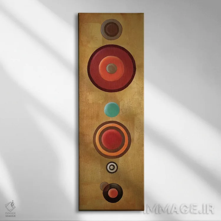 تابلو دکوراتیو دایره ها ۲ اثر پاتریشیا پینتو - نمای روبهرو روی دیوار