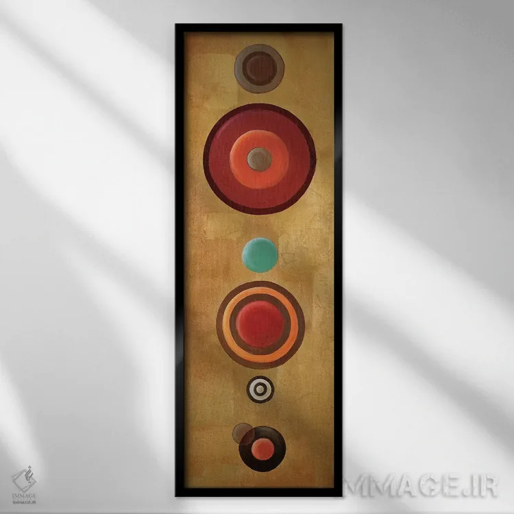 تابلو دکوراتیو دایره ها ۲ اثر پاتریشیا پینتو - نمای قابدار مشکی