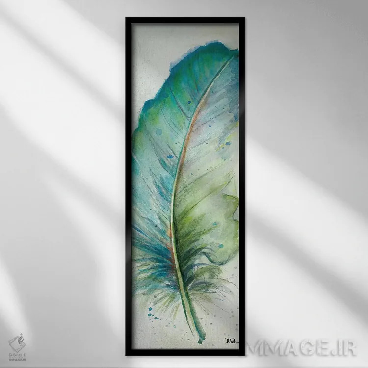 تابلو دکوراتیو پر آبرنگی چهار اثر پاتریشیا پینتو - نمای قابدار مشکی