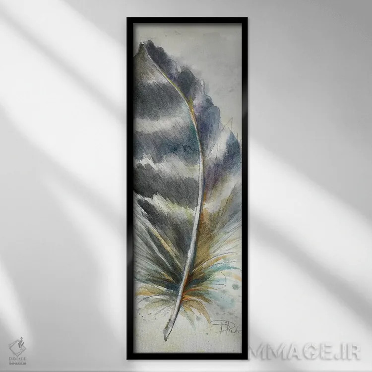 تابلو دکوراتیو پر آبرنگی شش اثر پاتریشیا پینتو - نمای قابدار مشکی