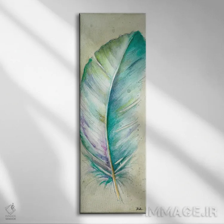 تابلو دکوراتیو پر آبرنگی دو اثر پاتریشیا پینتو - نمای روبهرو روی دیوار