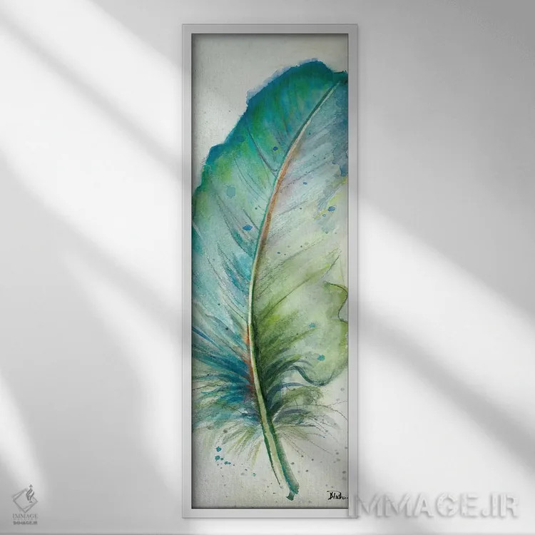 تابلو دکوراتیو پر آبرنگی چهار اثر پاتریشیا پینتو - نمای قابدار سفید