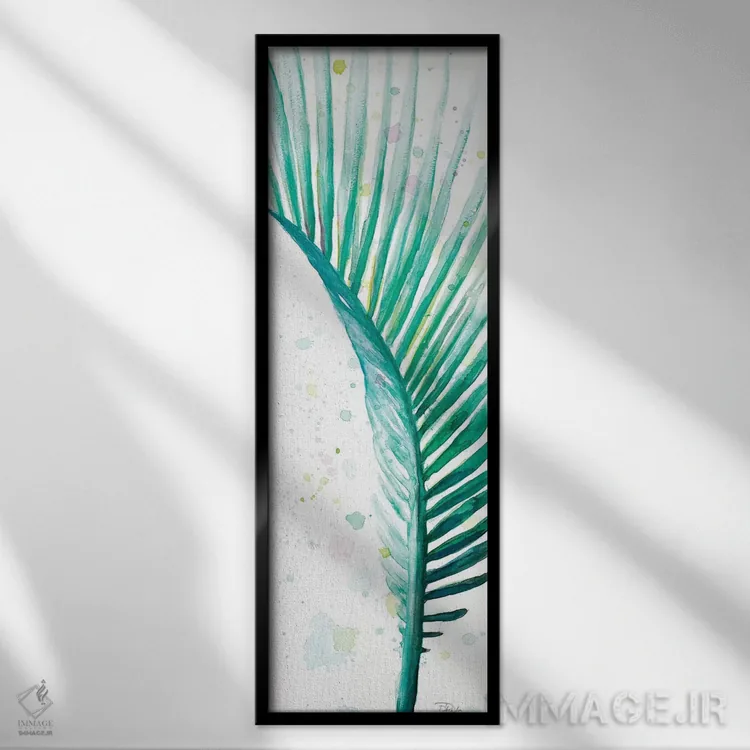 تابلو دکوراتیو نخل خیس یک اثر پاتریشیا پینتو - نمای قابدار مشکی