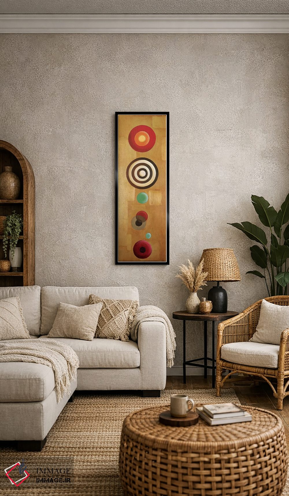 تابلو دکوراتیو دایره ها ۱ اثر پاتریشیا پینتو - D6B