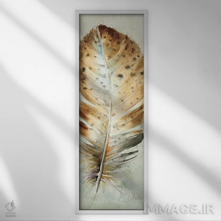 تابلو دکوراتیو پر آبرنگی سه اثر پاتریشیا پینتو - نمای قابدار سفید