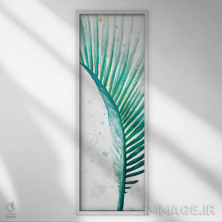 تابلو دکوراتیو نخل خیس یک اثر پاتریشیا پینتو - نمای قابدار سفید