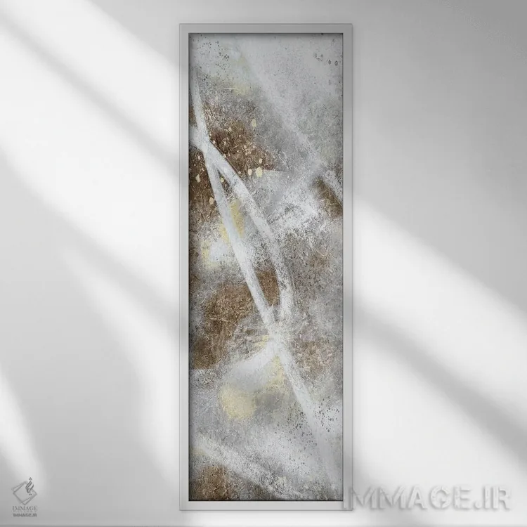 تابلو دکوراتیو حواس پرتی سنگی شماره ۲ اثر مارکوس پرایم - نمای قابدار سفید