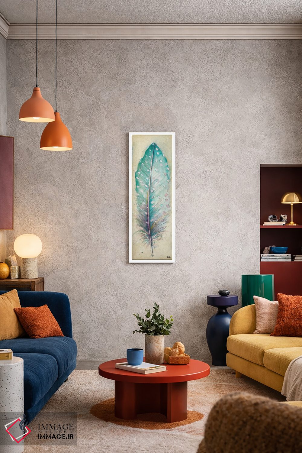 تابلو دکوراتیو پر آبرنگی یک اثر پاتریشیا پینتو - D3W