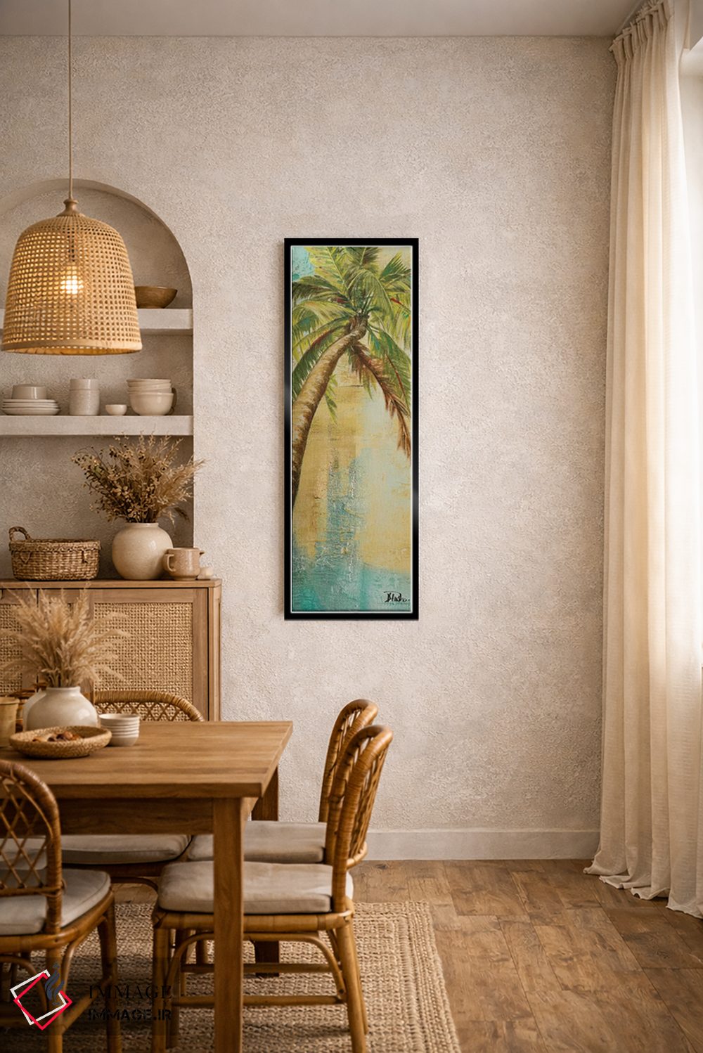 تابلو دکوراتیو پنل نخل ساحلی دو اثر پاتریشیا پینتو - D2B