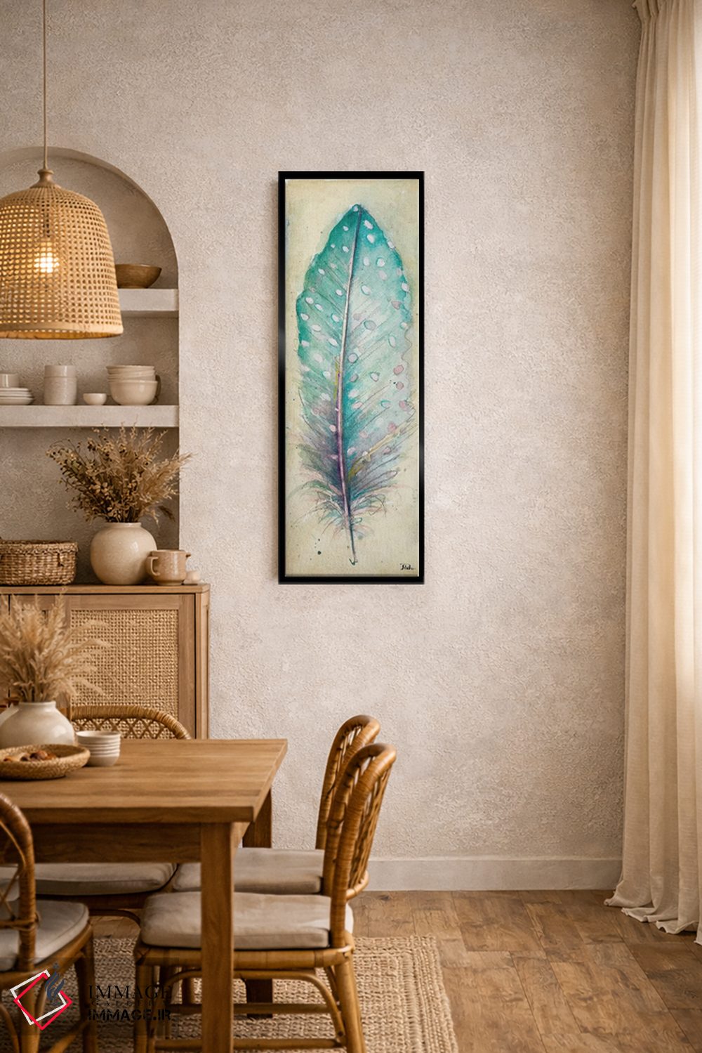 تابلو دکوراتیو پر آبرنگی یک اثر پاتریشیا پینتو - D4B