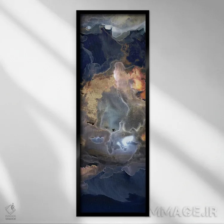 تابلو دکوراتیو طوفان در مهتاب اول اثر پی آی استودیو - نمای قابدار مشکی