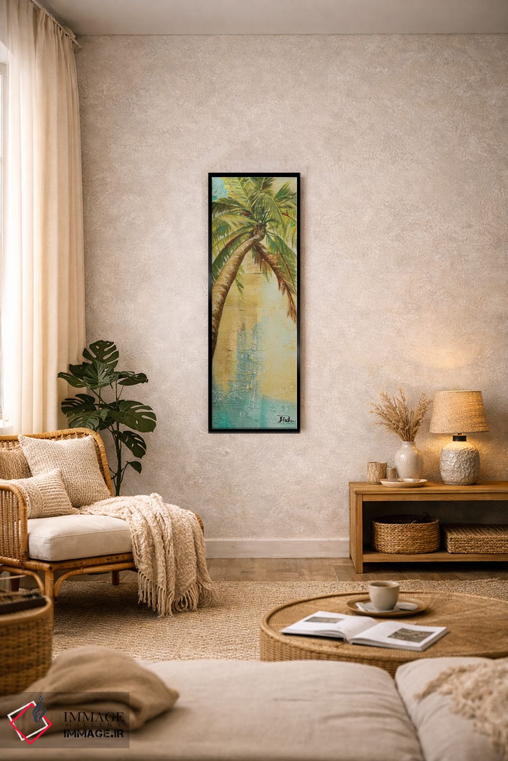 تابلو دکوراتیو پنل نخل ساحلی دو اثر پاتریشیا پینتو - D3B