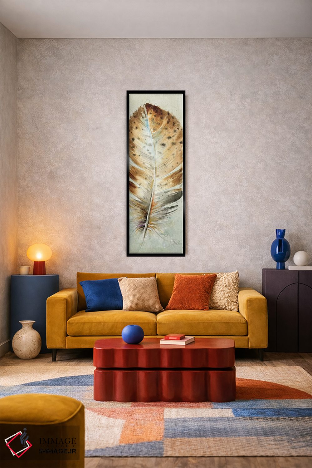 تابلو دکوراتیو پر آبرنگی سه اثر پاتریشیا پینتو - D1B