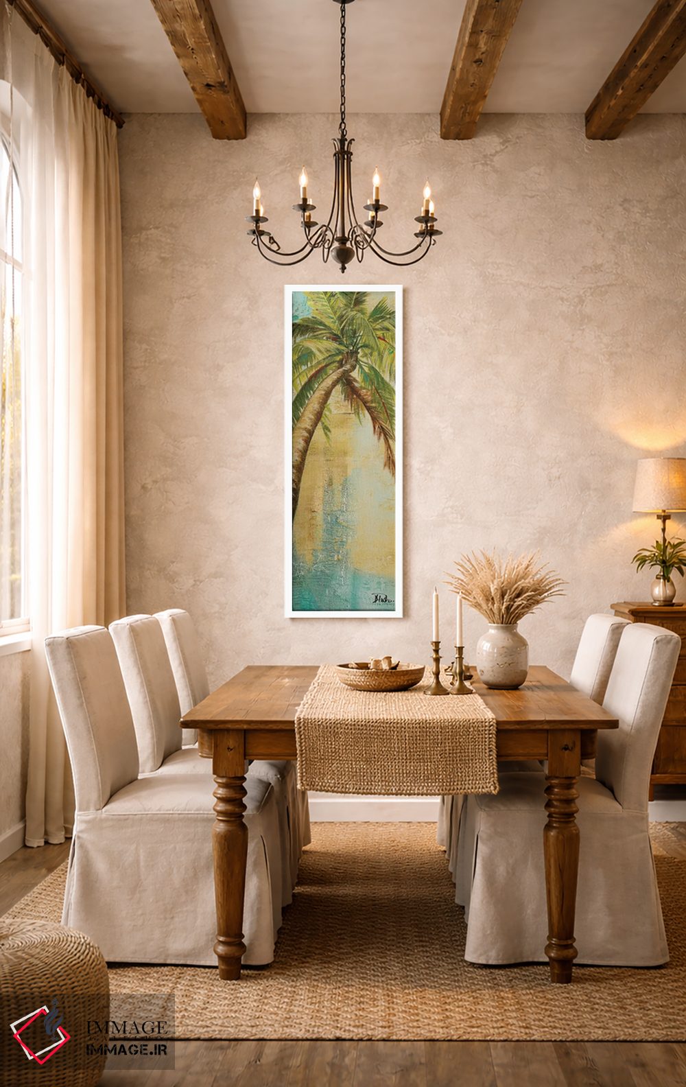 تابلو دکوراتیو پنل نخل ساحلی دو اثر پاتریشیا پینتو - D4W