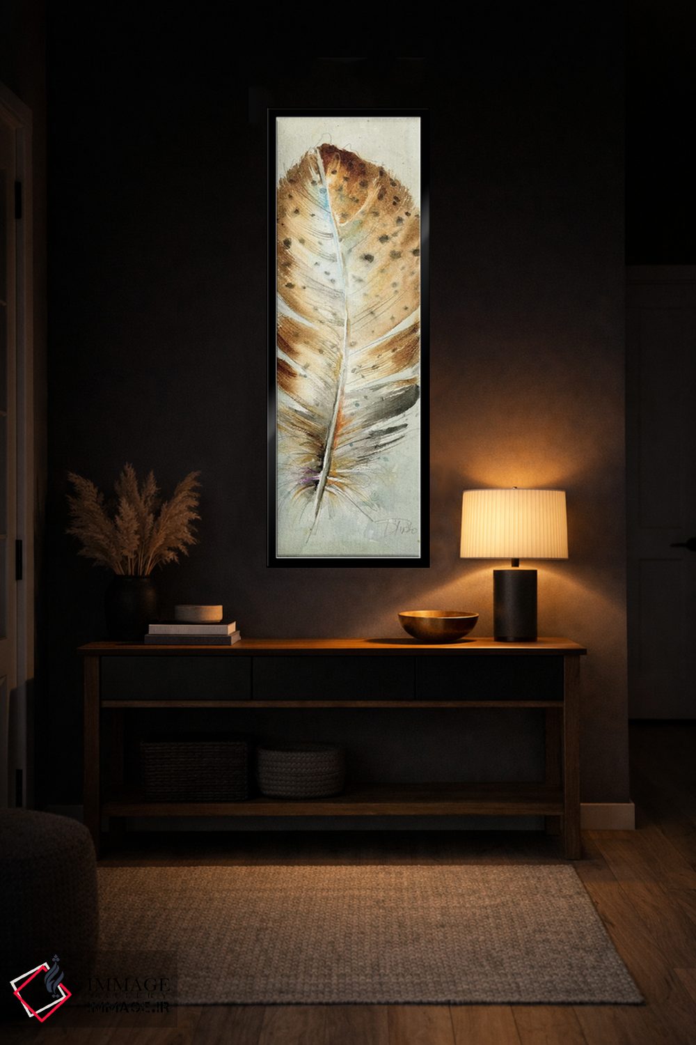 تابلو دکوراتیو پر آبرنگی سه اثر پاتریشیا پینتو - D6B