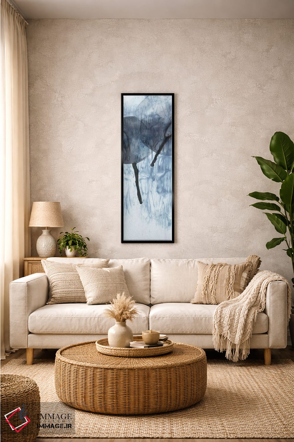 تابلو دکوراتیو دایره های چکه ای ۱ اثر پی آی استودیو - D2B