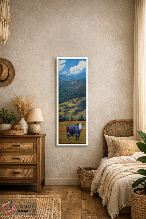 تابلو دکوراتیو گاو تنها در دره سن خوان اثر پتی بیکر - D1W