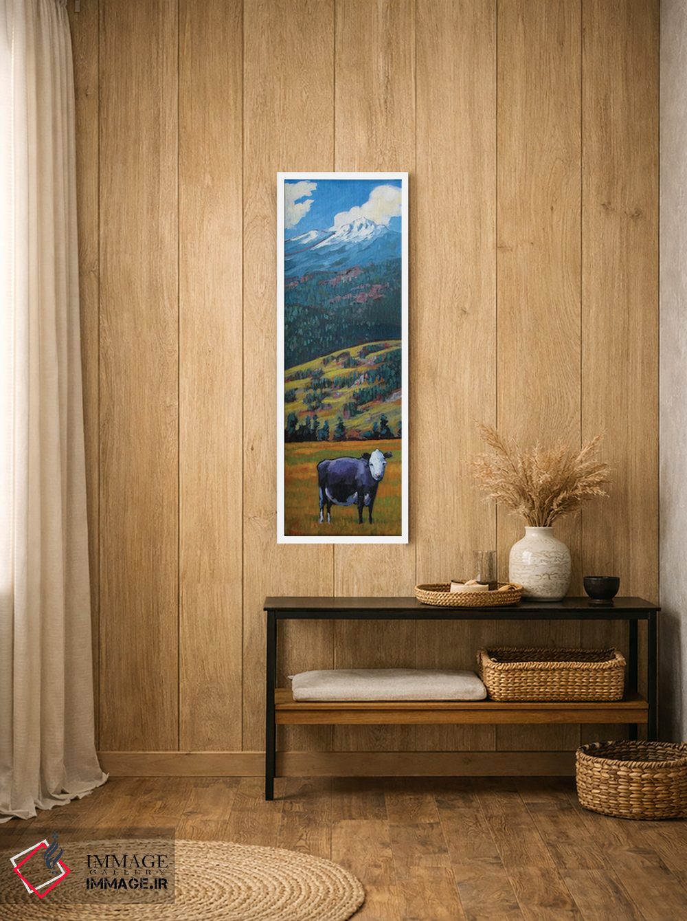 تابلو دکوراتیو گاو تنها در دره سن خوان اثر پتی بیکر - D2W