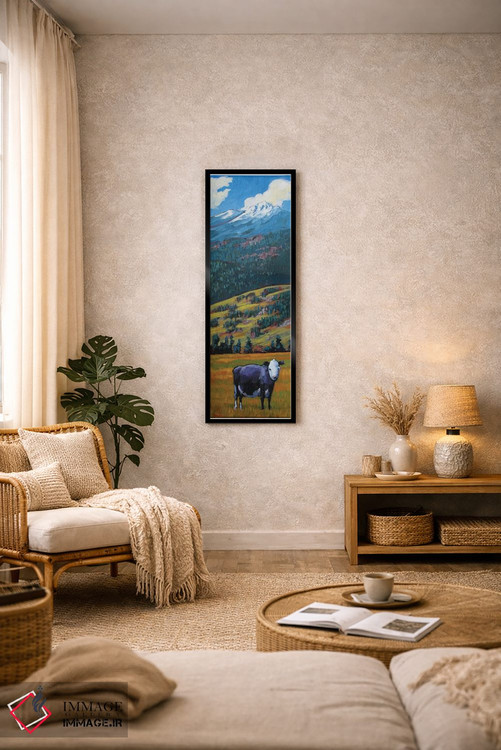 تابلو دکوراتیو گاو تنها در دره سن خوان اثر پتی بیکر - D3B