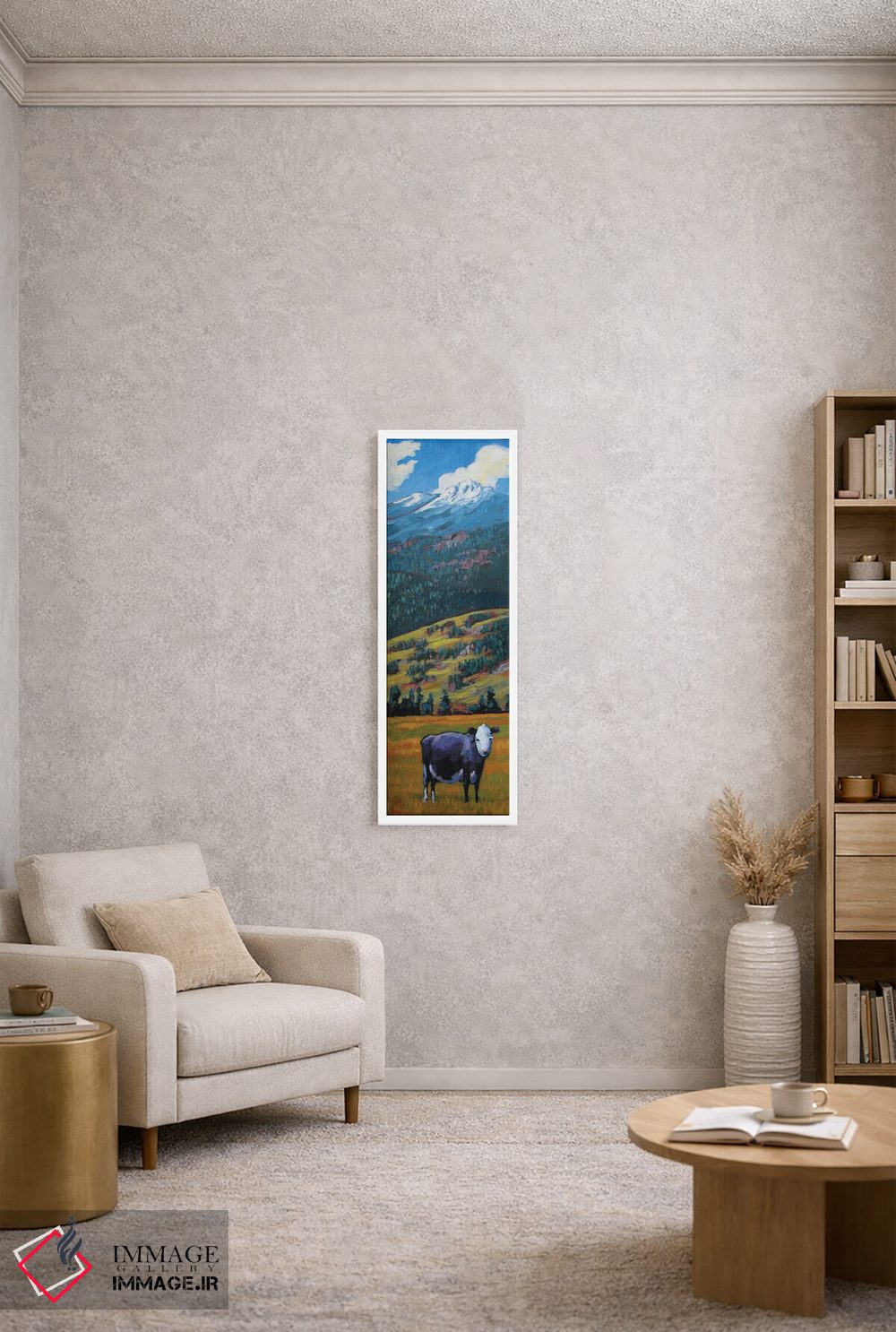 تابلو دکوراتیو گاو تنها در دره سن خوان اثر پتی بیکر - D4W