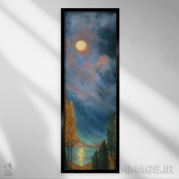 تابلو دکوراتیو زمان تمرک اثر ربکا بالدوین - نمای قابدار مشکی