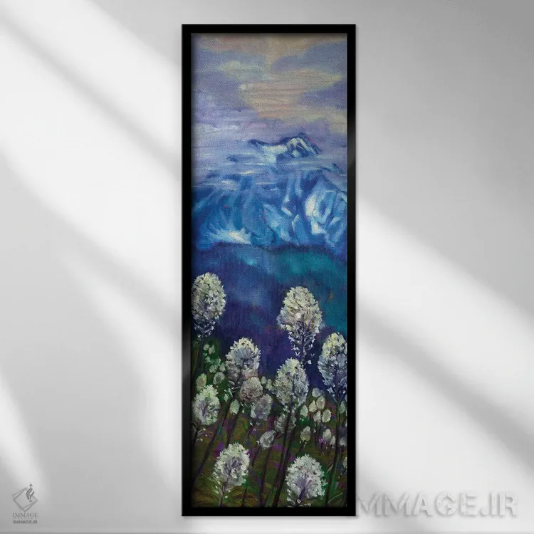 تابلو دکوراتیو چمن خرس بهاری اثر ربکا بالدوین - نمای قابدار مشکی