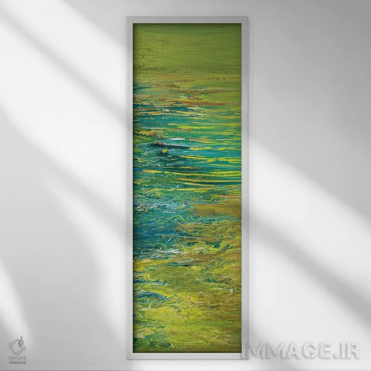 تابلو دکوراتیو دریاچه I اثر روبرتو گونزالس - نمای قابدار سفید