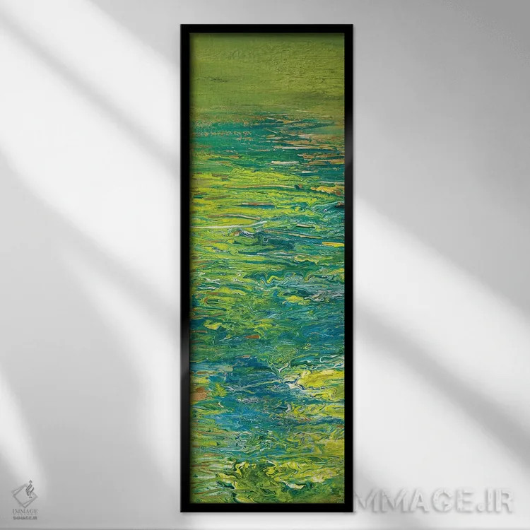 تابلو دکوراتیو دریاچه II اثر روبرتو گونزالس - نمای قابدار مشکی