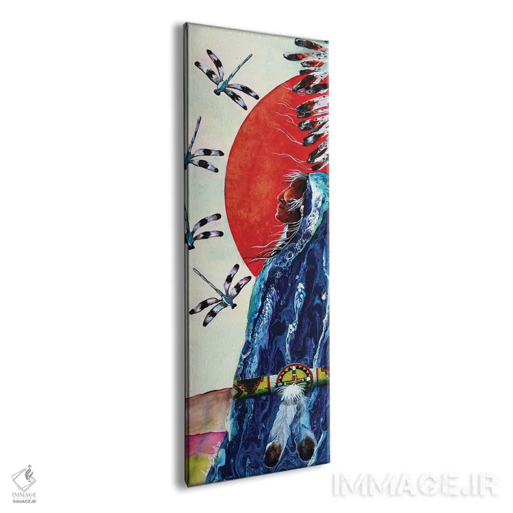 تابلو دکوراتیو اژدهای دوقلو I اثر رد برد اسمیت آرت - نمای پرسپکتیو محصول