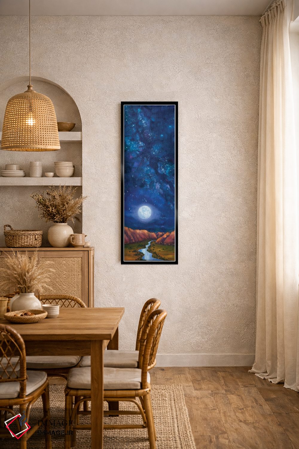 تابلو دکوراتیو مرد در ماه اثر ربکا بالدوین - D3B