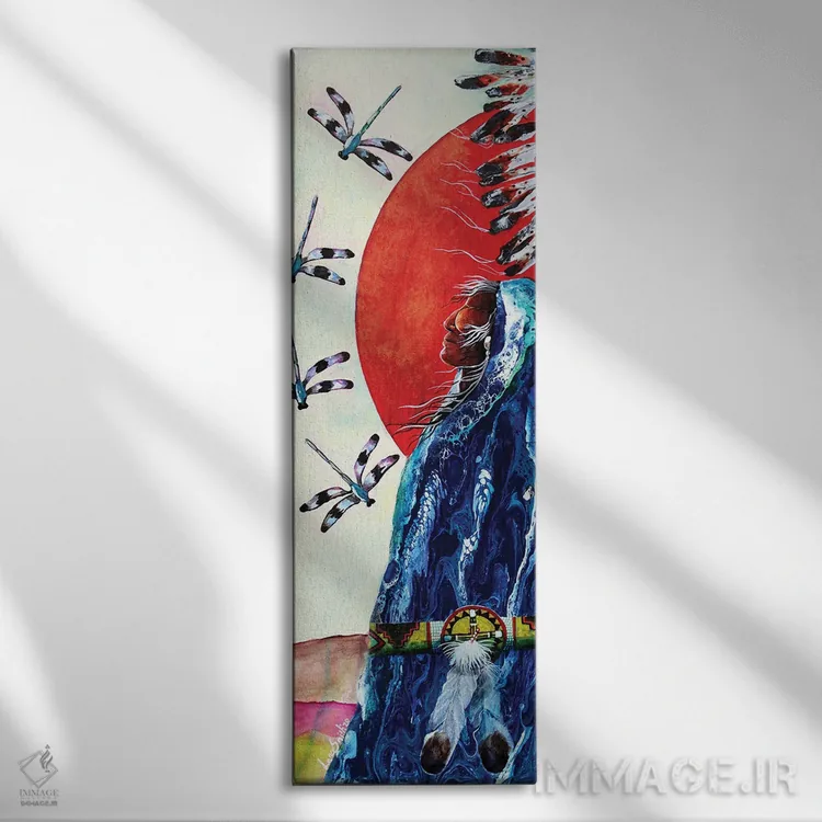 تابلو دکوراتیو اژدهای دوقلو I اثر رد برد اسمیت آرت - نمای روبهرو روی دیوار