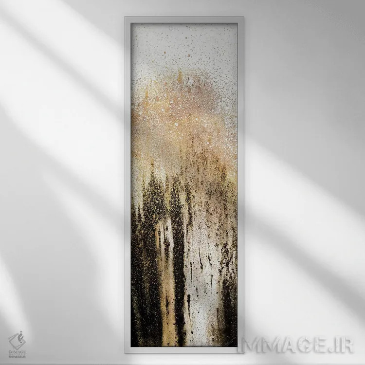 تابلو دکوراتیو جنگل های طلایی اثر روبرتو گونزالس - نمای قابدار سفید