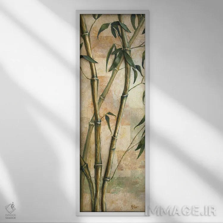 تابلو دکوراتیو بامبو اثر روت اسلت - نمای قابدار سفید