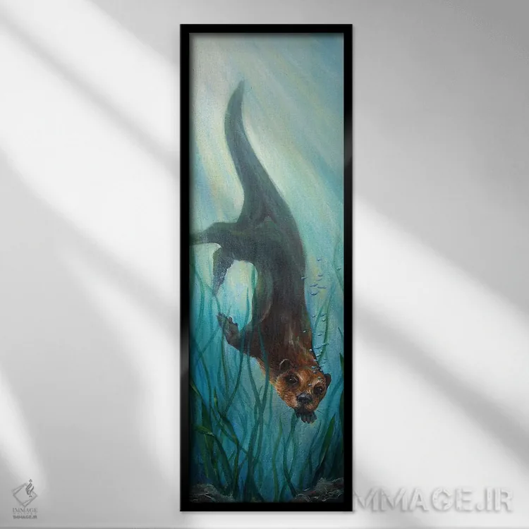 تابلو دکوراتیو سمور اثر روت اسلت - نمای قابدار مشکی