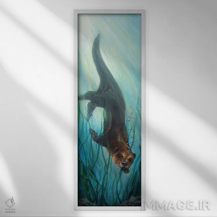 تابلو دکوراتیو سمور اثر روت اسلت - نمای قابدار سفید