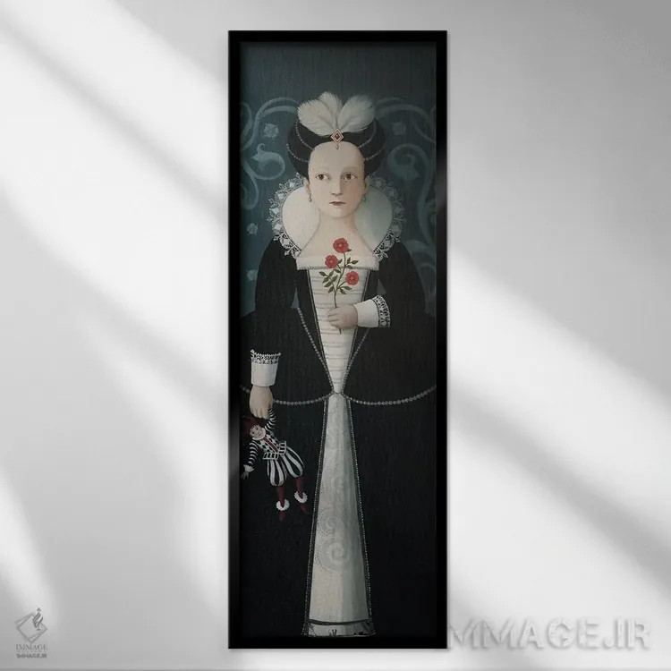 تابلو دکوراتیو فرزند خیال اثر رزالین لاینز - نمای قابدار مشکی