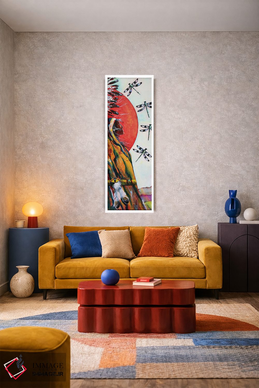 تابلو دکوراتیو اژدهای دوقلو II اثر رد برد اسمیت آرت - D1W