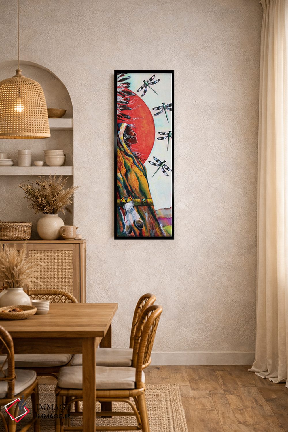 تابلو دکوراتیو اژدهای دوقلو II اثر رد برد اسمیت آرت - D4B