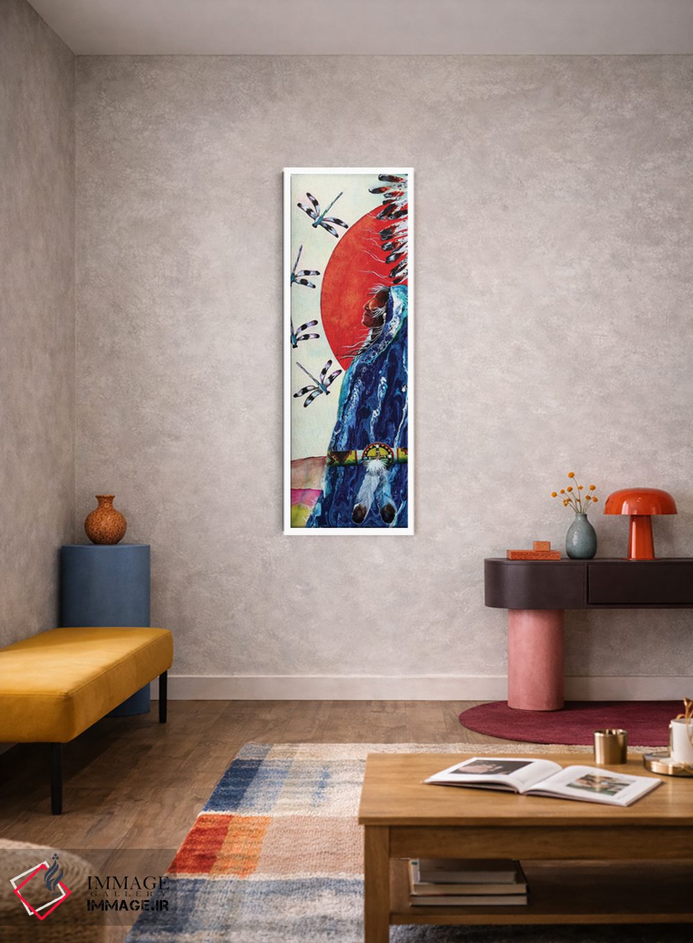 تابلو دکوراتیو اژدهای دوقلو I اثر رد برد اسمیت آرت - D3W