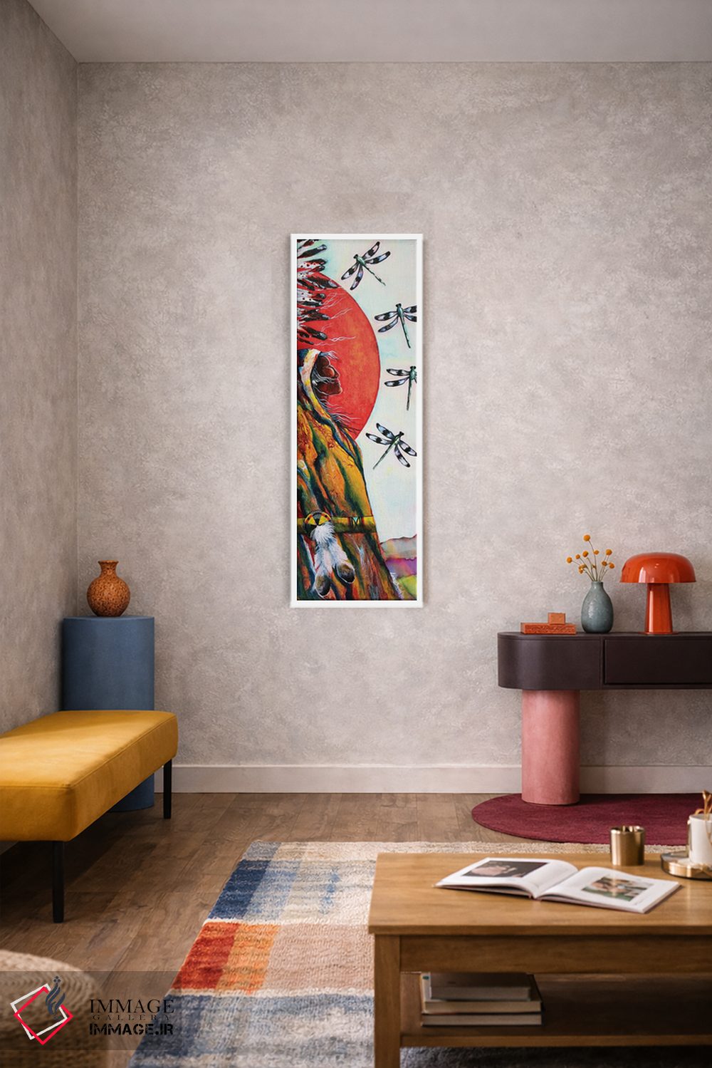 تابلو دکوراتیو اژدهای دوقلو II اثر رد برد اسمیت آرت - D5W